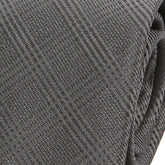 Dark Grey Check Silk Slim Tie - Tie Doctor